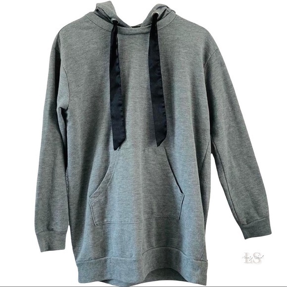 β«οΈ Style &Co Acid Washed Pink Hoodie S EUC Just Be Gray Ribbon Drawstring Hoodie - Picture 1 of 3